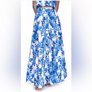 Cara Cara Nathali Skirt, Blue Floral Boho XS